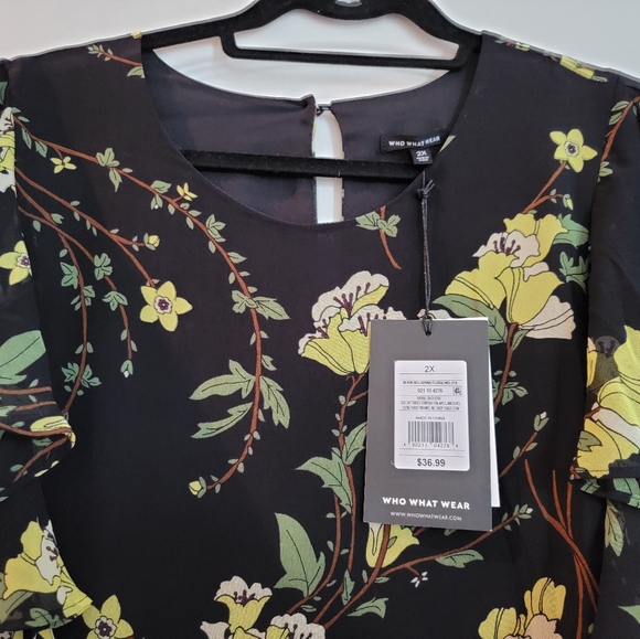 Black and yellow floral dress. NWT! - Picture 3 of 7